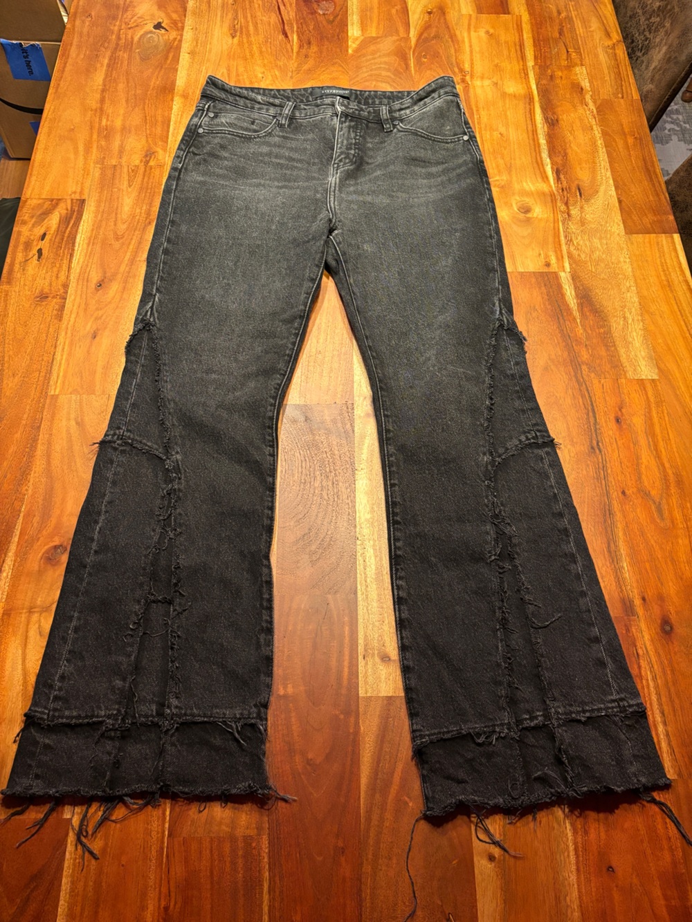 Liverpool Black Distressed Flare Jeans - Size 6
